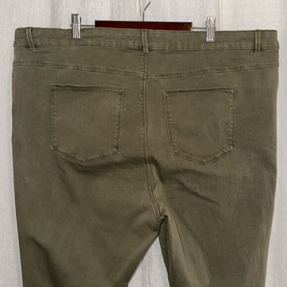 Breakers 24 Camo Olive Moth Army Green Stretch Denim Jeans - Picture 4 of 13